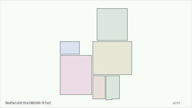 ResPlan 00018 — 3BR/3BA 151m2