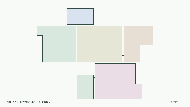 ResPlan 00022 — 3BR/3BA 186m2