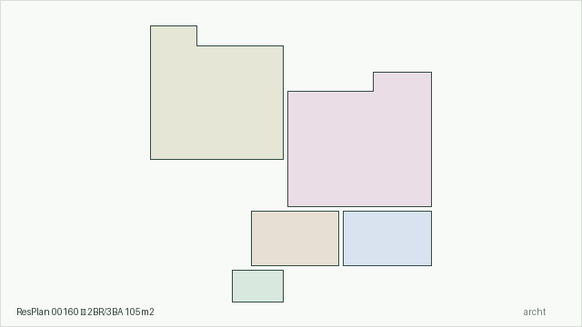 ResPlan 00160 — 2BR/3BA 105m2