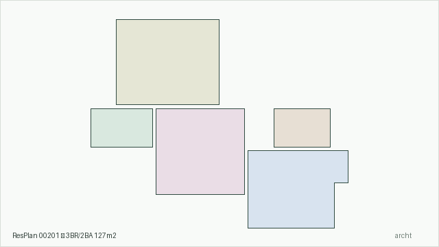 ResPlan 00201 — 3BR/2BA 127m2