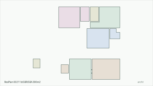ResPlan 00211 — 5BR/5BA 390m2