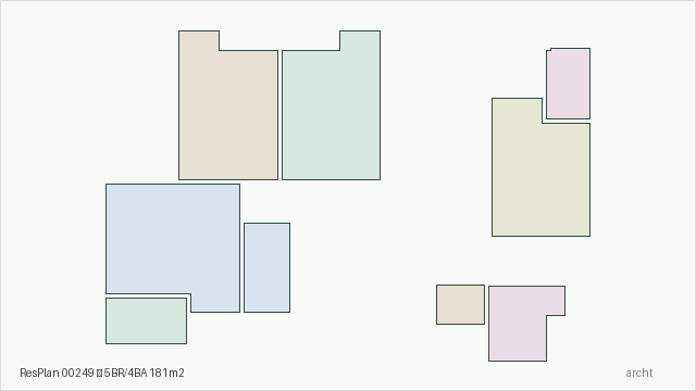 ResPlan 00249 — 5BR/4BA 181m2