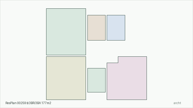 ResPlan 00259 — 3BR/3BA 177m2