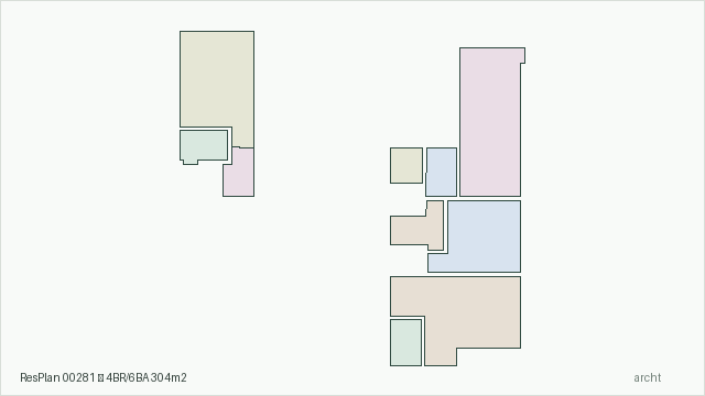 ResPlan 00281 — 4BR/6BA 304m2