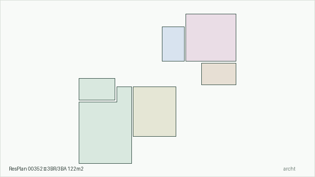 ResPlan 00352 — 3BR/3BA 122m2