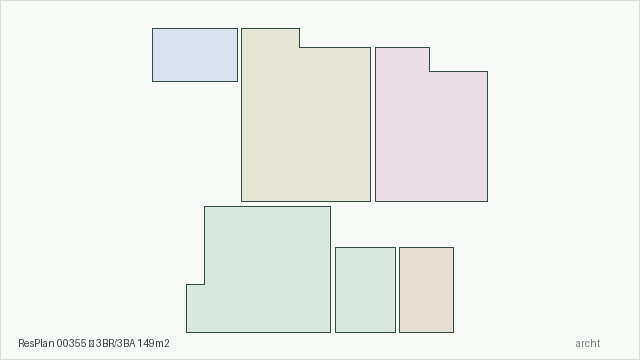 ResPlan 00355 — 3BR/3BA 149m2