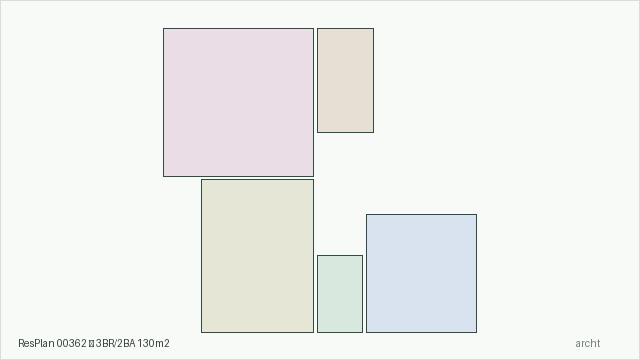 ResPlan 00362 — 3BR/2BA 130m2