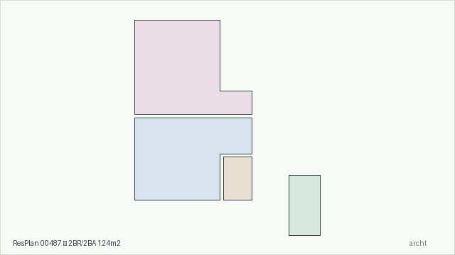 ResPlan 00487 — 2BR/2BA 124m2