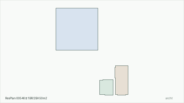 ResPlan 00546 — 1BR/2BA 50m2