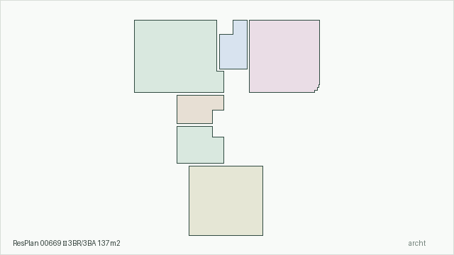 ResPlan 00669 — 3BR/3BA 137m2