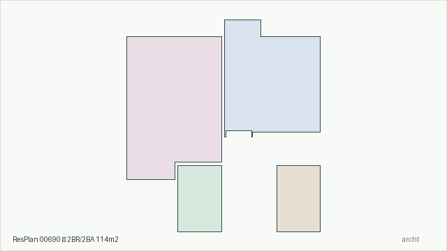 ResPlan 00690 — 2BR/2BA 114m2