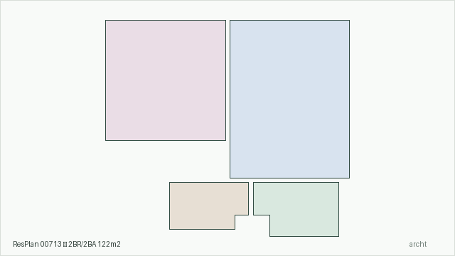 ResPlan 00713 — 2BR/2BA 122m2