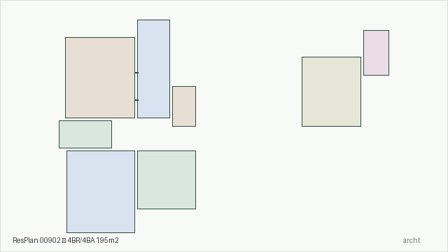 ResPlan 00902 — 4BR/4BA 195m2
