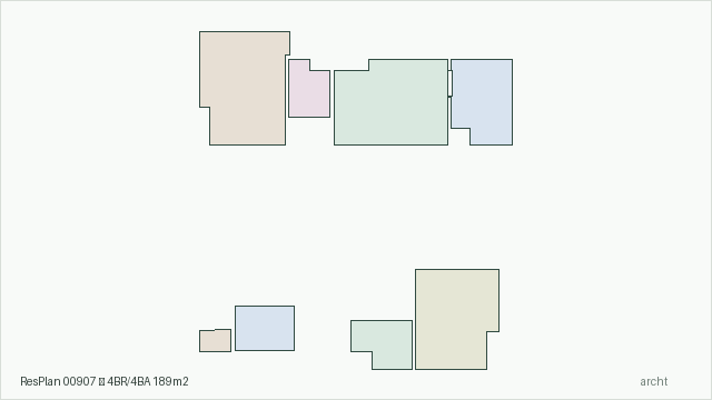 ResPlan 00907 — 4BR/4BA 189m2