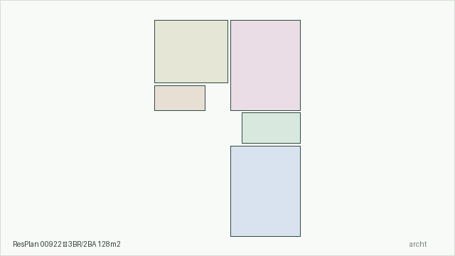 ResPlan 00922 — 3BR/2BA 128m2