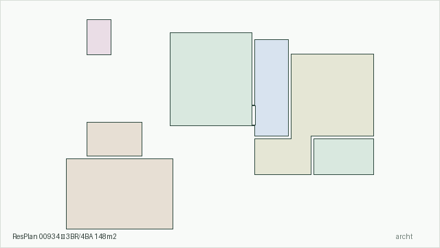 ResPlan 00934 — 3BR/4BA 148m2