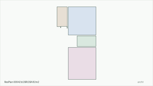 ResPlan 00942 — 2BR/2BA 82m2