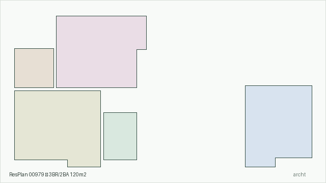 ResPlan 00979 — 3BR/2BA 120m2