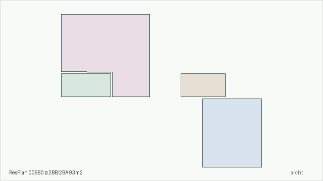 ResPlan 00980 — 2BR/2BA 93m2