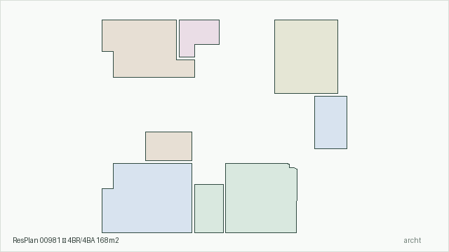 ResPlan 00981 — 4BR/4BA 168m2