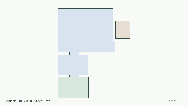 ResPlan 01092 — 1BR/2BA 251m2