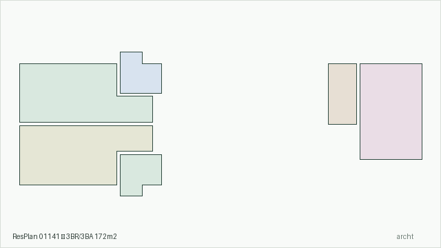 ResPlan 01141 — 3BR/3BA 172m2