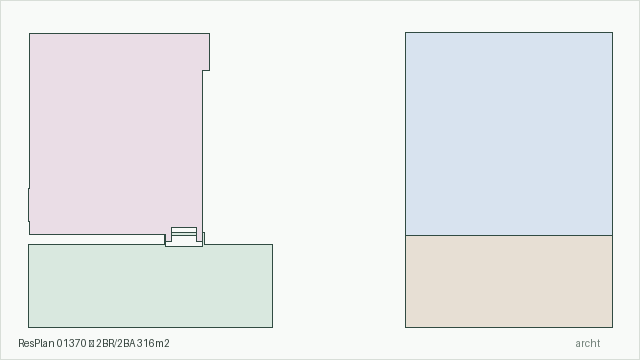 ResPlan 01370 — 2BR/2BA 316m2