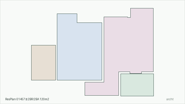 ResPlan 01457 — 2BR/2BA 120m2