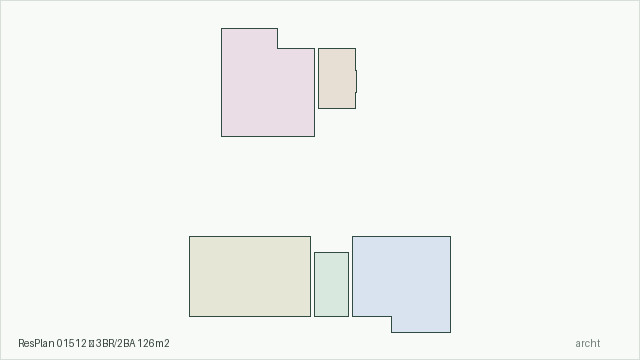 ResPlan 01512 — 3BR/2BA 126m2