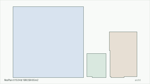 ResPlan 01534 — 1BR/2BA 65m2