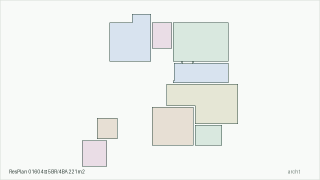 ResPlan 01604 — 5BR/4BA 221m2