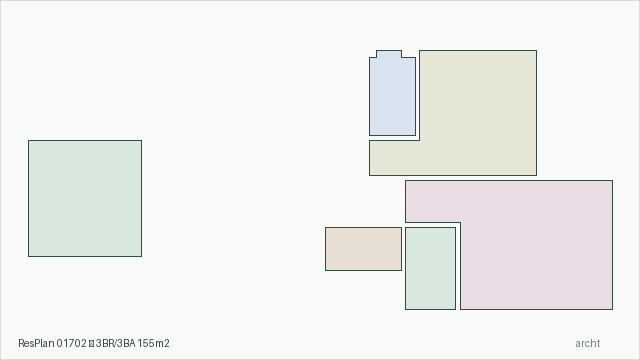 ResPlan 01702 — 3BR/3BA 155m2