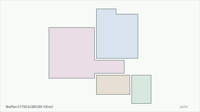 ResPlan 01790 — 2BR/2BA 100m2