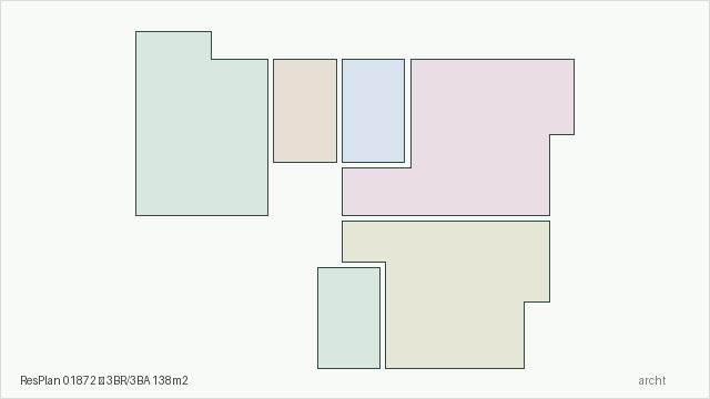 ResPlan 01872 — 3BR/3BA 138m2