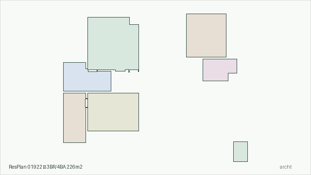 ResPlan 01922 — 3BR/4BA 226m2