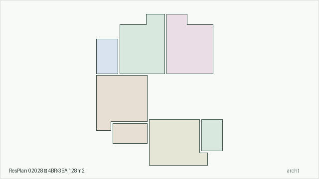 ResPlan 02028 — 4BR/3BA 128m2