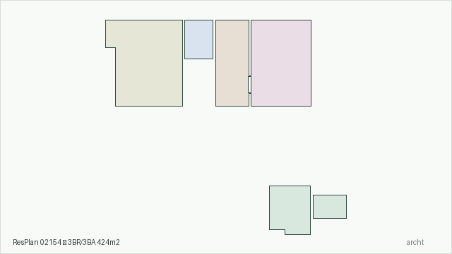 ResPlan 02154 — 3BR/3BA 424m2