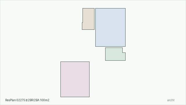 ResPlan 02275 — 2BR/2BA 100m2