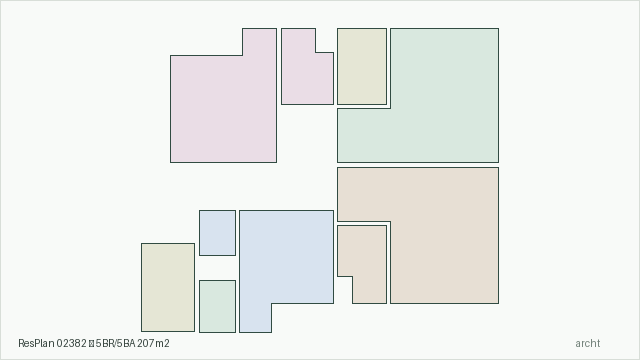 ResPlan 02382 — 5BR/5BA 207m2