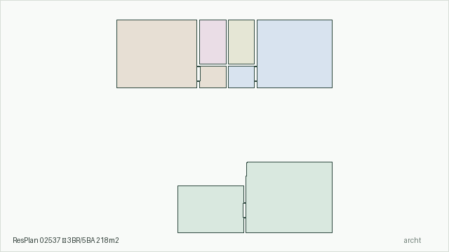 ResPlan 02537 — 3BR/5BA 218m2