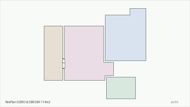 ResPlan 02862 — 2BR/2BA 114m2