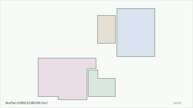 ResPlan 02866 — 2BR/2BA 3m2