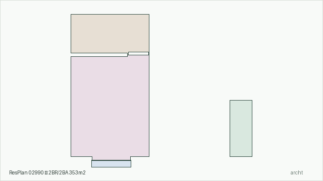 ResPlan 02990 — 2BR/2BA 353m2