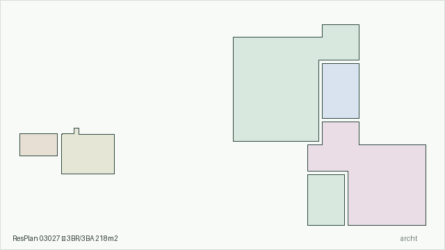 ResPlan 03027 — 3BR/3BA 218m2