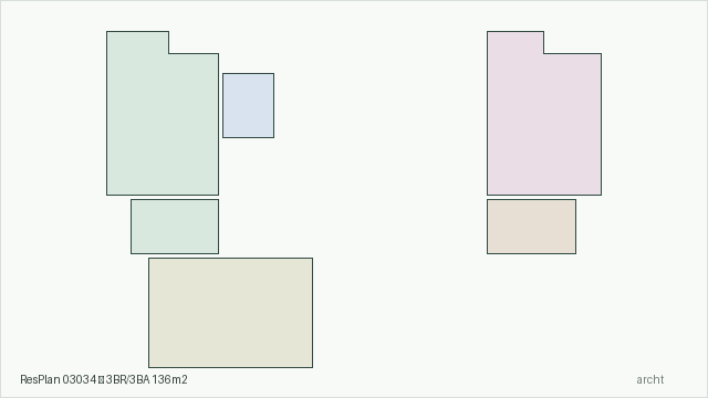 ResPlan 03034 — 3BR/3BA 136m2