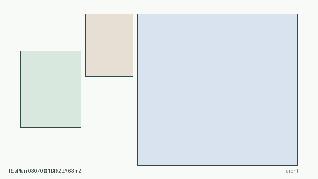 ResPlan 03070 — 1BR/2BA 63m2