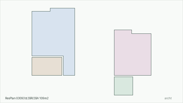 ResPlan 03093 — 2BR/2BA 109m2
