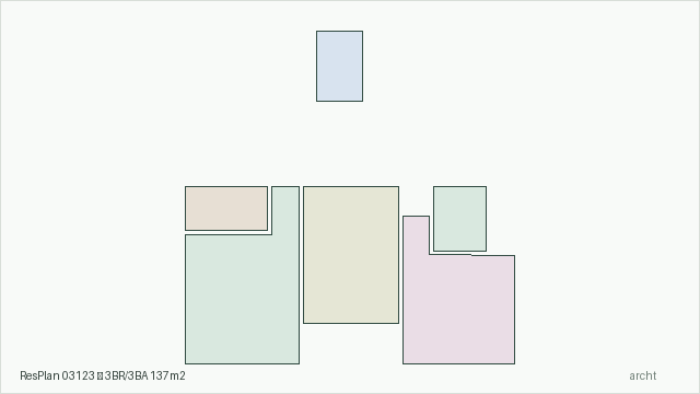 ResPlan 03123 — 3BR/3BA 137m2