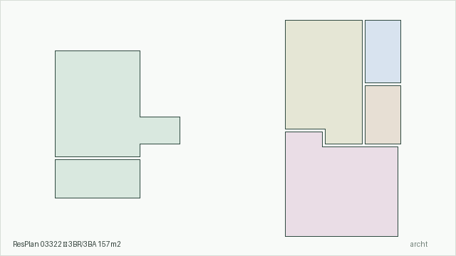 ResPlan 03322 — 3BR/3BA 157m2