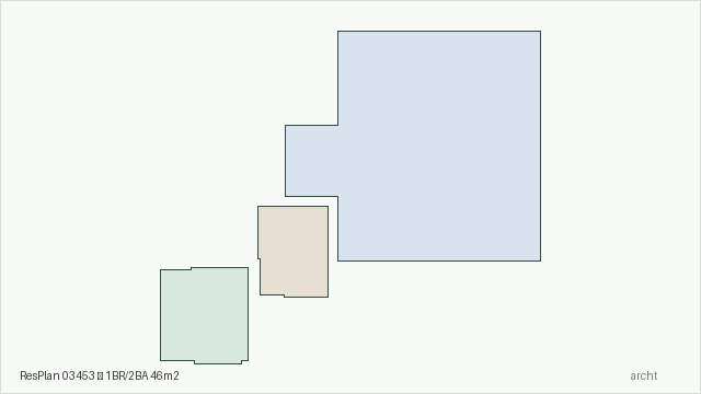 ResPlan 03453 — 1BR/2BA 46m2